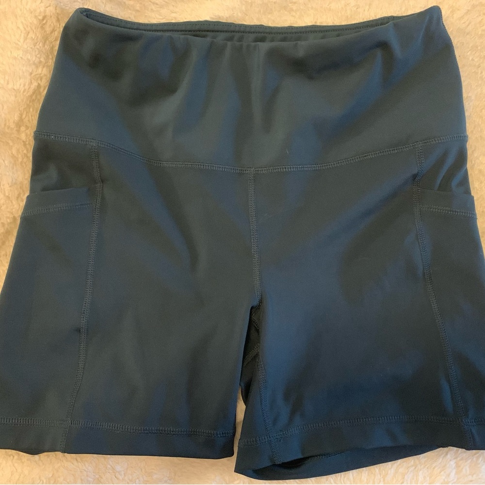 Dark Green Biker Shorts